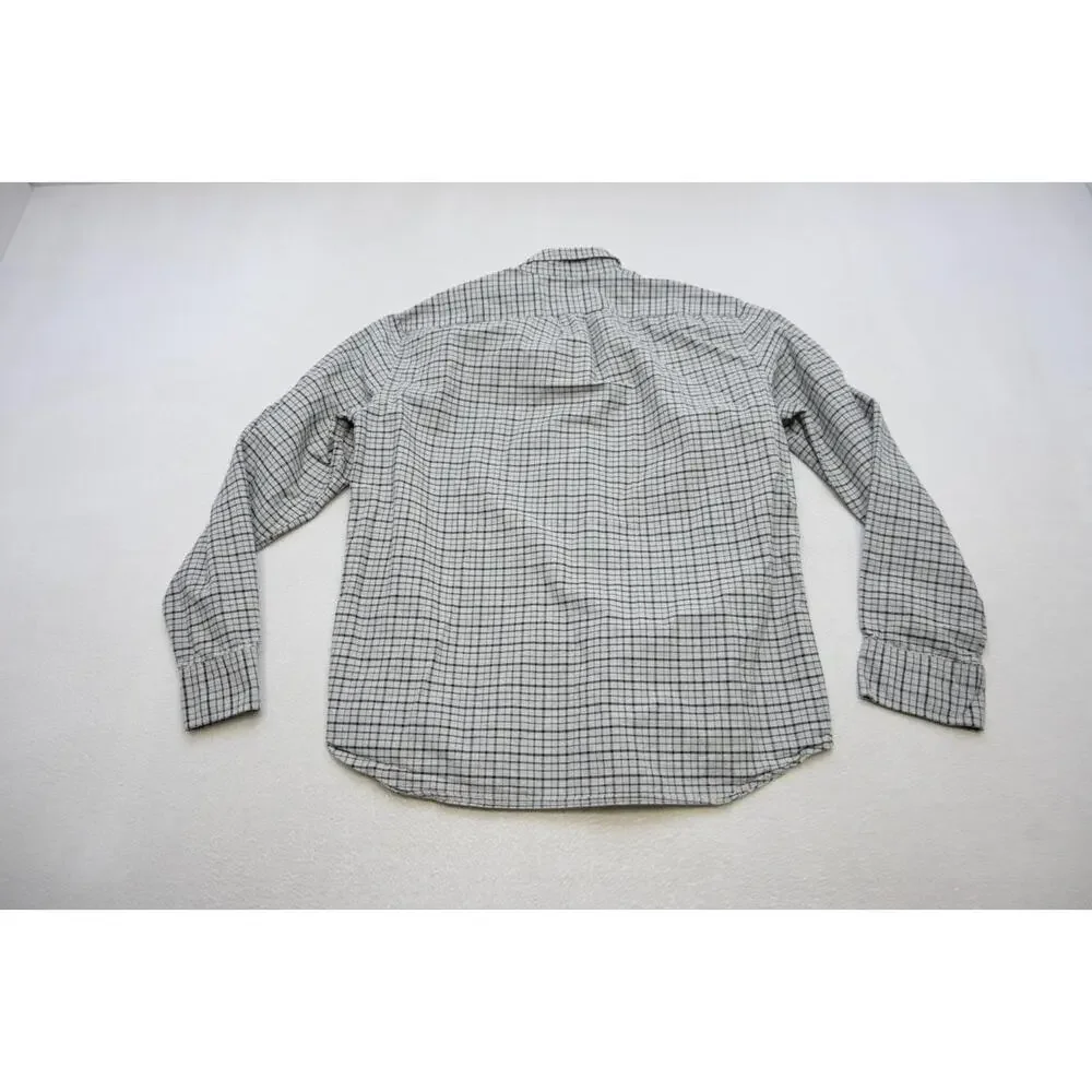 J Crew Slim Fit Dress Shirt Plaid Casual Button Up‎ Front Pocket Mens Sz Large